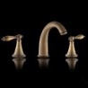 Widespread Two Handles Three Holes in Antique Brass Bathroom Sink Tap