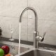 Sink Tap Centerset with Brushed Single Handle One Hole