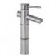 Centerset Single Handle One Hole in Nickel Brushed Bathroom Sink Tap