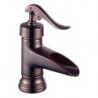 Centerset Single Handle One Hole in Oil-rubbed Bronze Bathroom Sink Tap