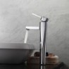 Vessel Single Handle One Hole in Chrome Bathroom Sink Tap