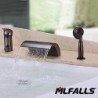 Mlfalls New Sanitary Fittings Deck Mounted Brass Finish Oil-Rubbed Bronze Bathtub Hand Shower Tap