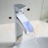 High-Quality Environment Protecting Hydroelectric Power  LED RGB Brass Chrome Plated Basin Tap - White+Silver