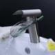 Centerset Single Handle One Hole in Nickel Brushed Bathroom Sink Tap