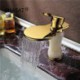 Widespread Single Handle One Hole in Ti-PVD Bathroom Sink Tap