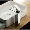 Contemporary  Chrome Finish Waterfall Bathroom Sink Tap(Tall)