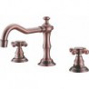 American Standard Widespread Two Handles Three Holes in Rose Gold Bathroom Sink Tap