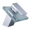 Single Hole Single Handle Chrome Finish Waterfall Widespread Bathroom Sink Tap