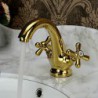Centerset Two Handles One Hole in Ti-PVD Bathroom Sink Tap