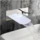 Stylish Chrome Finish Waterfall Wall Mount Bathroom Sink Tap - Silver
