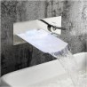 Stylish Chrome Finish Waterfall Wall Mount Bathroom Sink Tap - Silver
