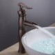 Personalized Bathroom Sink Tap Vintage Centerset Antique Copper Finish Single Handle Brass