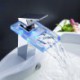 Sink Tap LED / Waterfall / Centerset with Chrome Single Handle One Hole