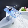 Sink Tap LED / Waterfall / Centerset with Chrome Single Handle One Hole