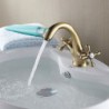 Personalized Bathroom Sink Tap Antique Copper Double Handles