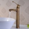 Vessel Single Handle One Hole in Antique Brass Bathroom Sink Tap