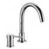 Widespread Single Handle Two Holes in Chrome Bathroom Sink Tap