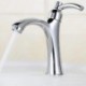 Thickening Fast-Opening Single Cold Bathroom Basin Tap - Silver