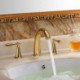 Widespread Two Handles Three Holes in Ti-PVD Bathroom Sink Tap