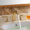 Widespread Two Handles Three Holes in Ti-PVD Bathroom Sink Tap