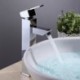 Vessel Single Handle One Hole in Chrome Bathroom Sink Tap