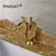 Widespread Single Handle One Hole in Ti-PVD Bathroom Sink Tap