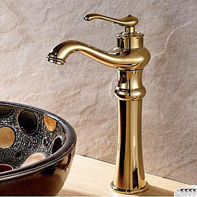 Centerset Single Handle One Hole in Ti-PVD Bathroom Sink Tap Centerset Single Handle One...