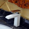 Contemporary White Painting One Hole Single Handle  Bathroom Sink Tap