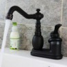 Centerset Single Handle Two Holes in Oil-rubbed Bronze Bathroom Sink Tap