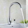 Brass Automatic Sensor Chrome Finish Bathroom Sink Tap - Silver (4 x AA / AC 110V)