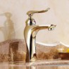 Centerset Single Handle One Hole in Ti-PVD Bathroom Sink Tap