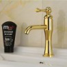Centerset Single Handle One Hole in Ti-PVD Bathroom Sink Tap