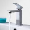 Centerset Single Handle One Hole in Chrome Bathroom Sink Tap
