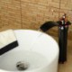American Standard Centerset Single Handle One Hole in Oil-rubbed Bronze Bathroom Sink Tap