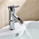 Centerset Single Handle One Hole in Chrome Bathroom Sink Tap