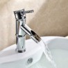 Centerset Single Handle One Hole in Chrome Bathroom Sink Tap