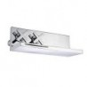 Wall Mounted Two Handles Three Holes in Chrome Bathroom Sink Tap