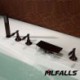 Mlfalls Contemporary Triple Handles Antique Bronze Waterfall Bathtub  Brass Hand Shower Tap