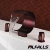 Mlfalls Brands Brass polished Oil-Rubbed Bronze Large Waterfall Deck Mounted Bath Basin Or Bathtub Tap