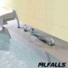 Mlfalls New Products Five Holes Crystal Handles Temperatured Led Waterfall  Chrome Finish Bathroom Taps