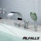 Mlfalls Contemporary Chrome Finish 3 Holes Waterfall Bathroom Tap with Hand Shower