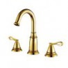 Widespread Two Handles Three Holes in Ti-PVD Bathroom Sink Tap