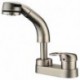 Widespread Single Handle Three Holes in Brushed Bathroom Sink Tap