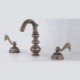 American Standard Widespread Two Handles Three Holes in Antique Bronze Bathroom Sink Tap