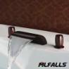 Mlfalls Brands Sanitary Fittings Brass Oil-Rubbed Bronze Waterfall Deck Mounted Bath Basin Tap