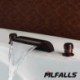 Mlfalls Sanitary Fittings Brass oil-Rubbed Bronze Waterfall Deck Mounted Bathroom Basin Tap