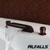 Mlfalls Sanitary Fittings Brass oil-Rubbed Bronze Waterfall Deck Mounted Bathroom Basin Tap