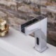 Contemporary Chrome Finish Waterfall Bathroom Sink Tap  with Automatic Sensor Tap(Cold)