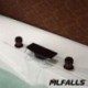 Mlfalls Brands Waterfall Spout Oil Rubbed Bronze Bathroom Basin or Tub Tap Filler Hand Shower