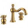 Widespread Two Handles Three Holes in Ti-PVD Bathroom Sink Tap